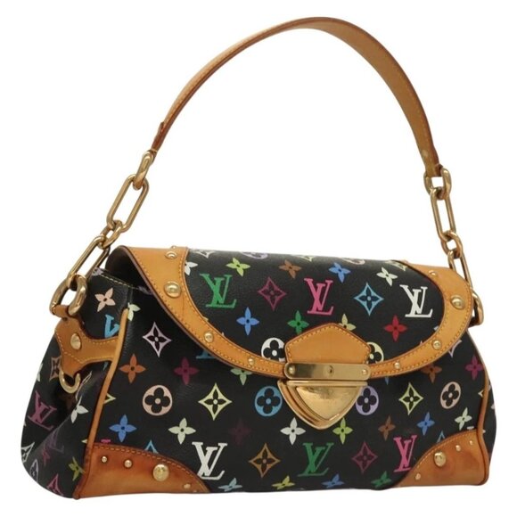 LOUIS VUITTON Monogram Multicolor Beverly MM Bag Black M40204 LV Auth 133184 - Picture 1 of 16